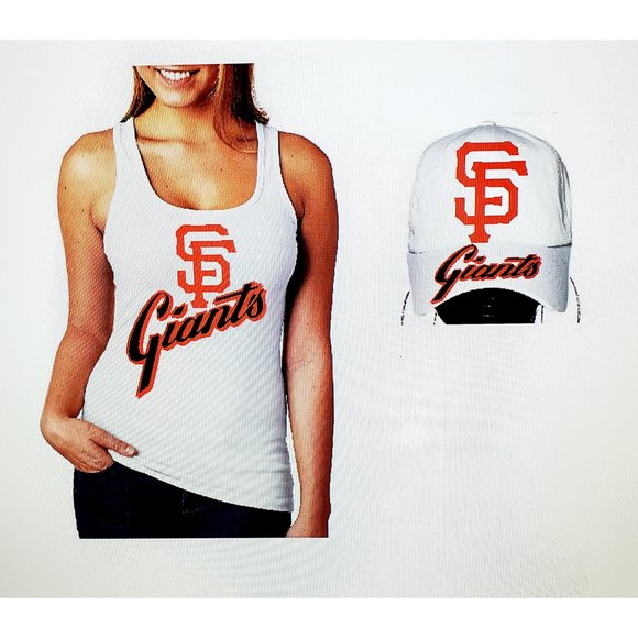 San Francisco Gaints White Racerback Tank & Shiny Lettering. - Picture 3 of 3